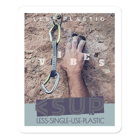 Climb Vibes "Snake Eyes" Less Single-Use Plastic Design #227 Sticker