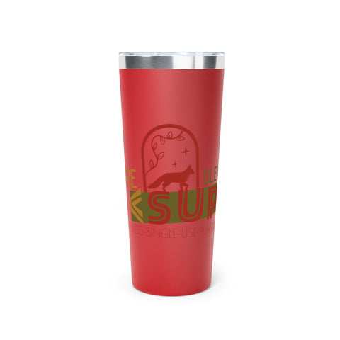 "FOX" Less Single-Use Plastic Design #82 by © Juliana2me Copper Vacuum Insulated Tumbler