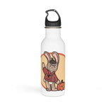 "PUMPKINS AND ACORNS" OCTOBER 2022 ART CONTEST ENTRY by Sharelen Mack Stainless Steel Water Bottle