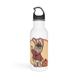 "PUMPKINS AND ACORNS" OCTOBER 2022 ART CONTEST ENTRY by Sharelen Mack Stainless Steel Water Bottle