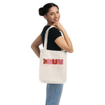 "DRESSED UP LUV" Less Single-Use Plastic Design #26 by © Juliana2me Organic Canvas Tote Bag