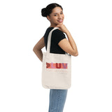 "DRESSED UP LUV" Less Single-Use Plastic Design #26 by © Juliana2me Organic Canvas Tote Bag