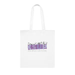 "PURPLE FLOWERS" Less Single-Use Plastic Design #42 by © Juliana2me Cotton Tote