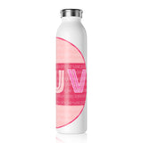 "LUV PATTERN PINK" Less Single-Use Design # 96 by © Julana2me Slim Water Bottle