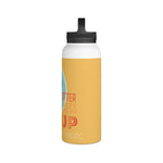 "OTTER" Less Single-Use Plastic Design #80 by © Juliana2me Stainless Steel Water Bottle, Handle Lid