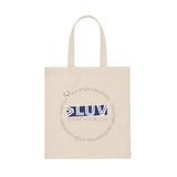 "More Luv Blue" Less Single-Use Plastic Design # 2 by  Juliana2me Canvas Tote Bag