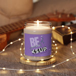 "BE YOURSELF" purple flower Less Single-Use Plastic Design #171 Scented Soy Candle, 9oz