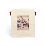 "LIFE" Less Single-Use Plastic Design # 182 Canvas Lunch Bag With Strap