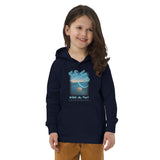 "CATCH THE WAVE" Less Single-Use Plastic Design #20 by © Juliana2me Kids eco hoodie