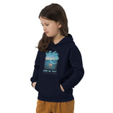 "CATCH THE WAVE" Less Single-Use Plastic Design #20 by © Juliana2me Kids eco hoodie