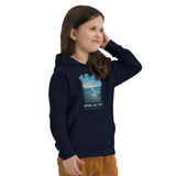 "CATCH THE WAVE" Less Single-Use Plastic Design #20 by © Juliana2me Kids eco hoodie