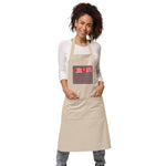 "DRESSED UP LUV" Less Single-Use Plastic Deisgn #26 by © Juliana2me Organic cotton apron