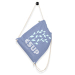 "BENDING BRANCHES" Less Single-Use Plastic Design # 113 by © Juliana2me Organic Cotton Drawstring Bag