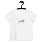 “MORE LUV HEARTS” Less Single-Use Plastic Design #3 by © Juliana2me Organic cotton kids T-shirt