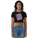 "L IS FOR LOVE" Less Single-Use Plastic Design #7 by © Juliana2me Organic Crop Top