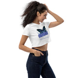 "BLUEGRASS" Less Single-Use Plastic Design #45 by © Juliana2me Organic Crop Top