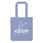 "GROW THE MOVEMENT/DENIM" Less Single-Use Plastic Design # 103 Organic Cotton tote Bag