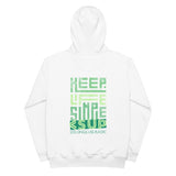 "KEEP LIFE SIMPLE" Less Single-Use Plastic Design # 140 by © Juliana2me Premium eco hoodie