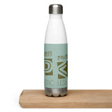 "REDUCE REUSE REFILL" Less Single-Use Plastic Design #14 by © Juliana2me 17 oz Stainless Steel Water Bottle