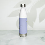 "EXPLORE"  Less Single-Use Plastic Design #18 by © Juliana2me Stainless Steel Water Bottle