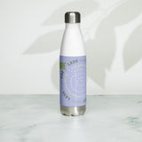 "EXPLORE"  Less Single-Use Plastic Design #18 by © Juliana2me Stainless Steel Water Bottle