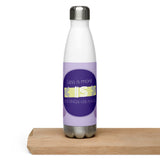 "LESS IS MORE" Purple Bears Less Single-Use Plastic Design #27 by © Juliana2me 17 oz Stainless Steel Water Bottle