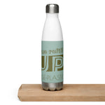 "REDUCE REUSE REFILL" Less Single-Use Plastic Design #14 by © Juliana2me 17 oz Stainless Steel Water Bottle