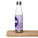 "LESS IS MORE" Purple Bears Less Single-Use Plastic Design #27 by © Juliana2me 17 oz Stainless Steel Water Bottle