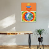 "TOP OF THE WORLD" Less SIngle-Use Plastic Design 235 by © Juliana2me Indoor and Outdoor Silk Posters