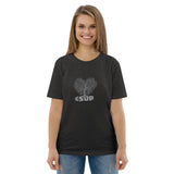 "STAY ROOTED" Less Single-Use Plastic Design # 139 by Juliana2me Unisex organic cotton t-shirt