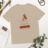 "BUCKLE TO" Less Single-Use Plastic Design # 92 Unisex Organic Cotton T-Shirt