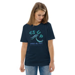 "CATCH THE WAVE" Less Single-Use Plastic Design #20 by © Juliana2me Unisex organic cotton t-shirt