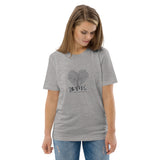 "STAY ROOTED" Less Single-Use Plastic Design # 139 by Juliana2me Unisex organic cotton t-shirt