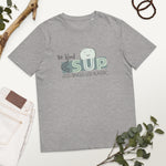 "BE KIND" Less Single-Use Plastic Design #32 by © Juliana2me Unisex organic cotton t-shirt