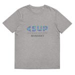 "MINDSET" Less Single-Use Plastic Design #99 by © Juliana2me Unisex organic cotton t-shirt