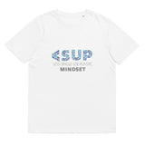 "MINDSET" Less Single-Use Plastic Design #99 by © Juliana2me Unisex organic cotton t-shirt