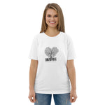 "STAY ROOTED" Less Single-Use Plastic Design # 139 by Juliana2me Unisex organic cotton t-shirt