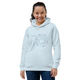 "MEDITATE"  Less Single-Use Plastic Design #19 by © Juliana2me Women's eco fitted hoodie