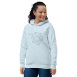 "MEDITATE"  Less Single-Use Plastic Design #19 by © Juliana2me Women's eco fitted hoodie