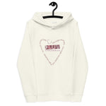 "MORE LUV HEARTS" Less Single-Use Plastic Design #3  by © Julana2me Women's eco fitted hoodie