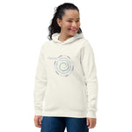 "MEDITATE"  Less Single-Use Plastic Design #19 by © Juliana2me Women's eco fitted hoodie