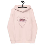 "MORE LUV HEARTS" Less Single-Use Plastic Design #3  by © Julana2me Women's eco fitted hoodie