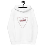 "MORE LUV HEARTS" Less Single-Use Plastic Design #3  by © Julana2me Women's eco fitted hoodie